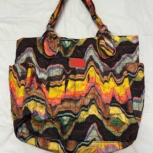 Marc by Marc Jacobs Multicolor Nylon Tote Bag Printed Shoulder Bag